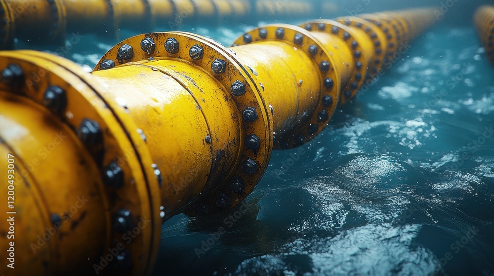 Gas Pipeline Underwater Scene Energy Conflict Natural Gas Economic Connection Eurasia Baltic Sea Gas Pipeline Underwater Scene Energy Conflict Natural Gas Economic Connection Eurasia Baltic Sea
