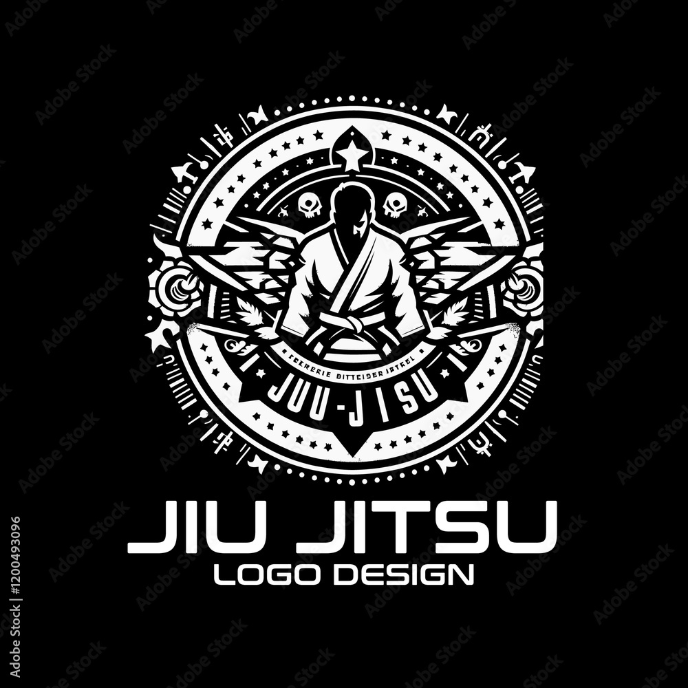 Jiu Jitsu Vector Logo Design Jiu Jitsu Vector Logo Design