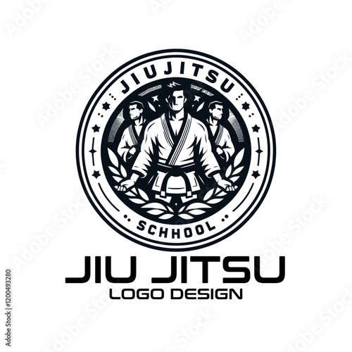 Jiu Jitsu Vector Logo Design