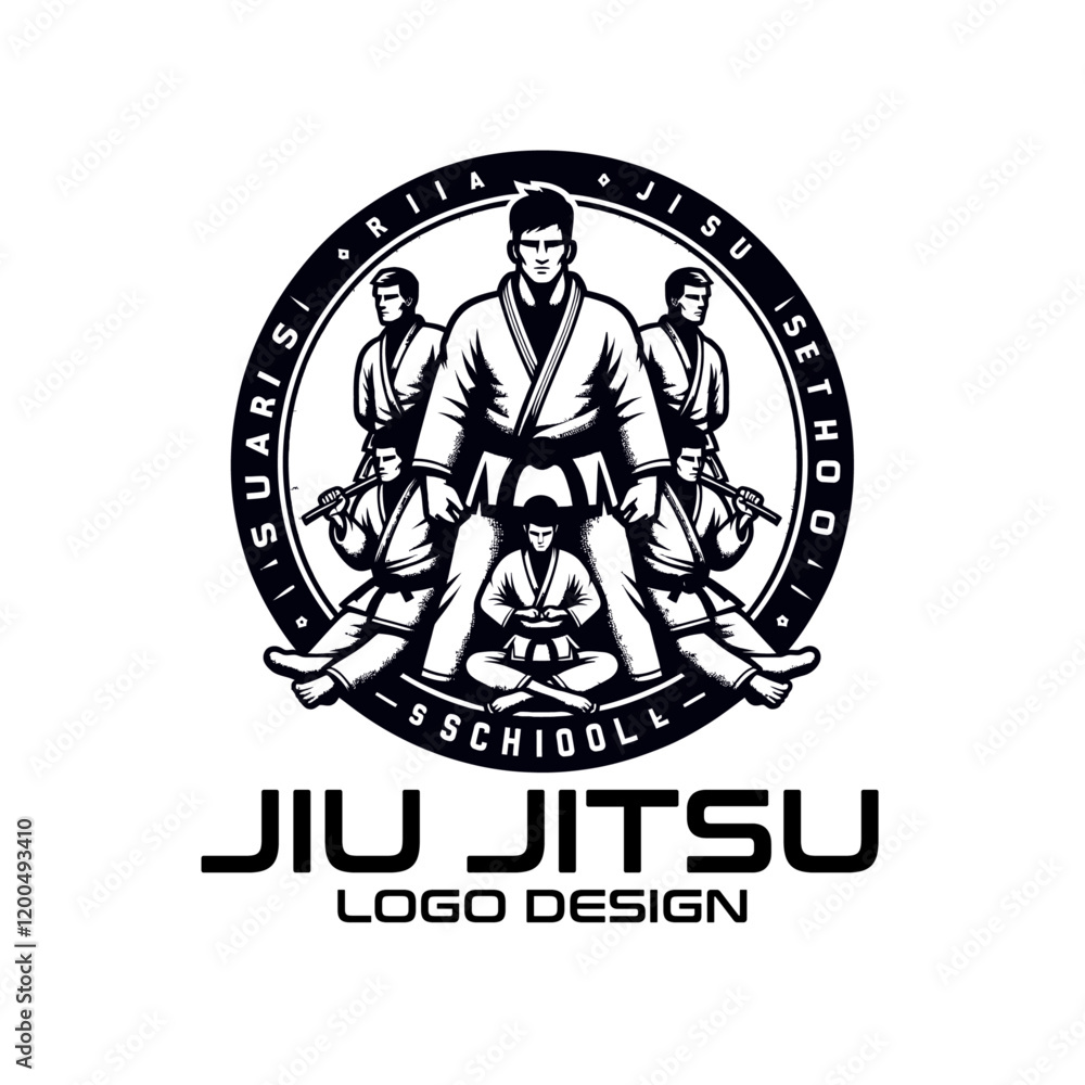 Jiu Jitsu Vector Logo Design Jiu Jitsu Vector Logo Design