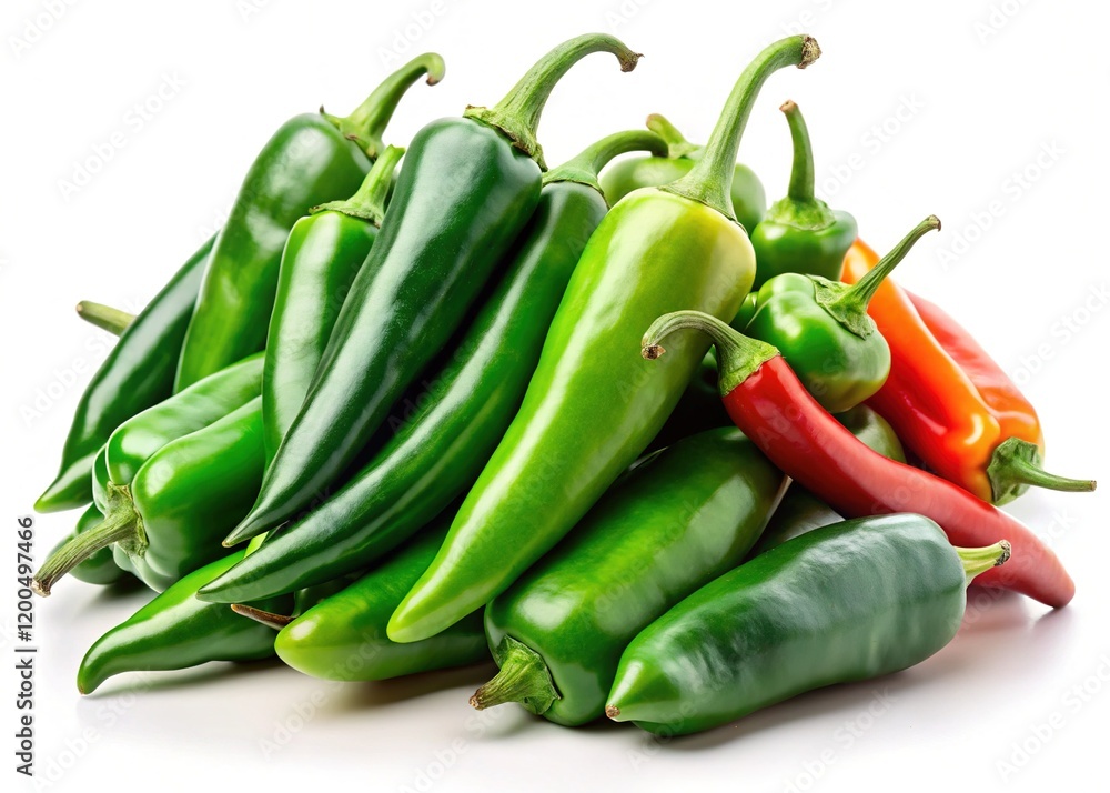 Fresh Green Serrano Peppers - Closeup, High Definition Fresh Green Serrano Peppers - Closeup, High Definition