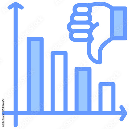 Decline Blue Icon