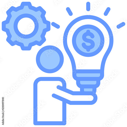 Entrepreneurship Blue Icon