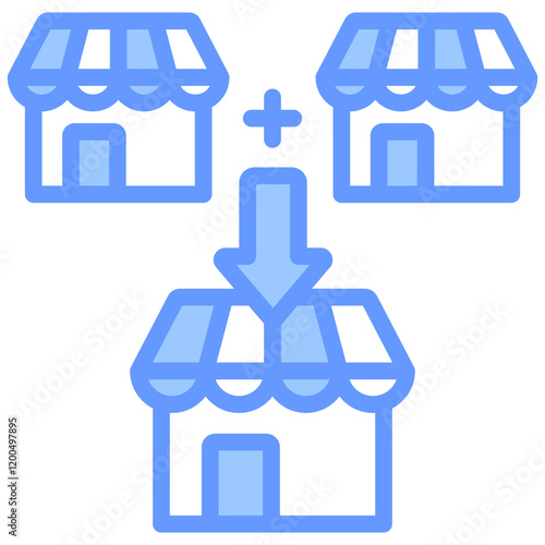 Merger Blue Icon