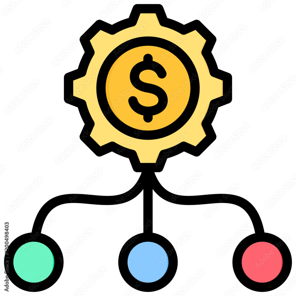 Diversification Outline Color Icon Diversification Outline Color Icon