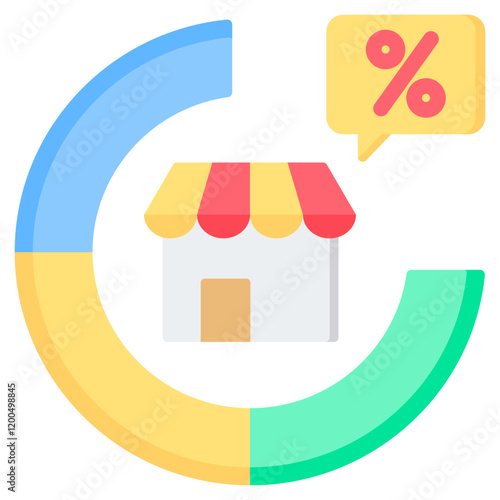 Market Penetration Flat Icon