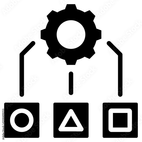 Differentiation Glyph Icon