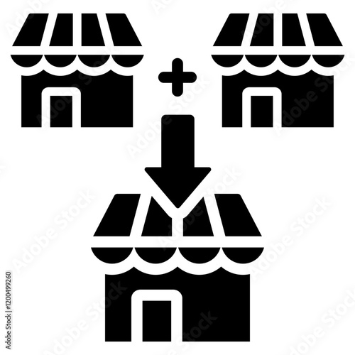 Merger Glyph Icon