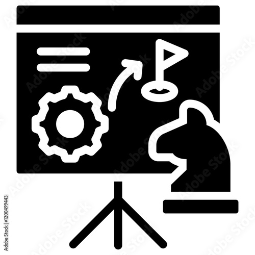 Operational Strategy Glyph Icon