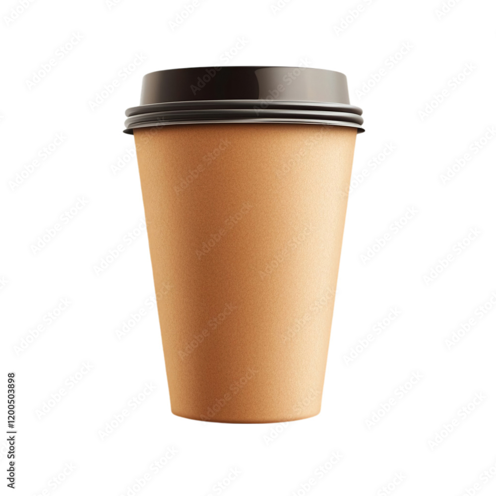 Brown Paper Coffee Cup Mockup Design Template 3d hot cafe isolated on transparent background, png Brown Paper Coffee Cup Mockup Design Template 3d hot cafe isolated on transparent background, png
