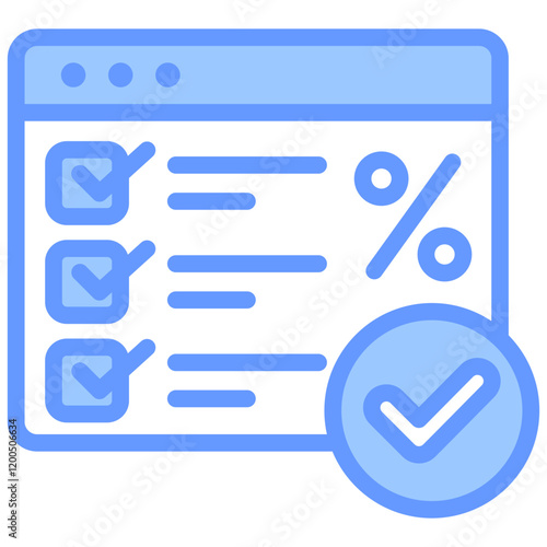 Evaluation Blue Icon
