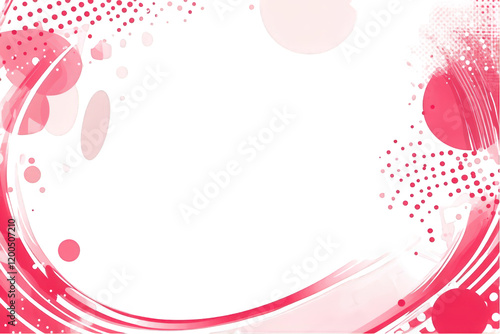 Abstract red and pink design with soft curves and circular elements, creating a vibrant and dynamic backdrop. photo