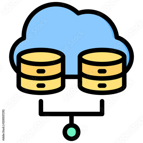Virtualization Outline Color Icon