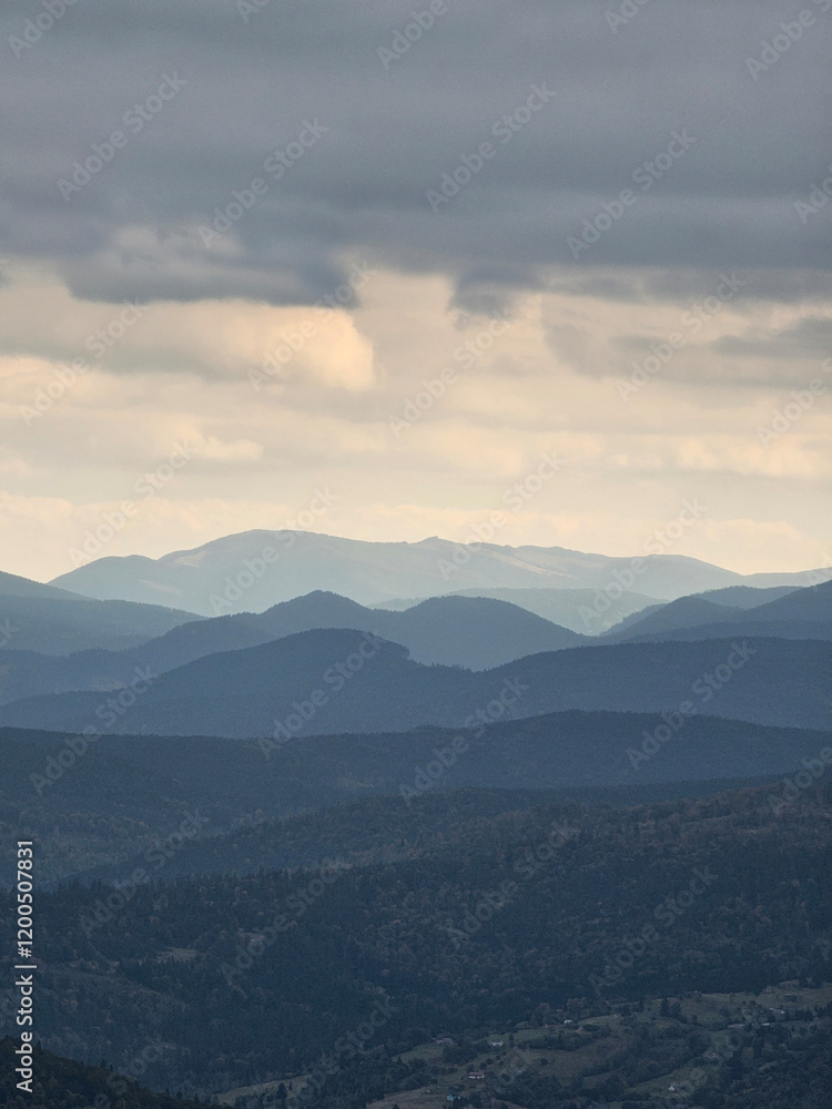 Clouds and Mist in the Hills in Ukraine Clouds and Mist in the Hills in Ukraine
