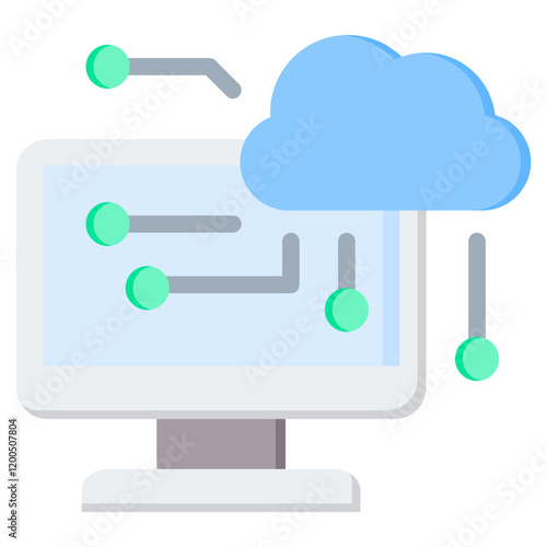 Cloud Computing Flat Icon