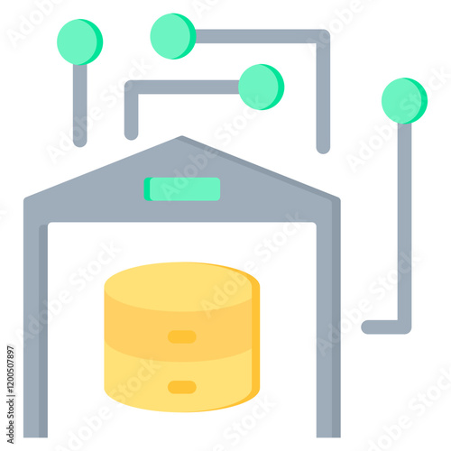 Data Warehouse Flat Icon