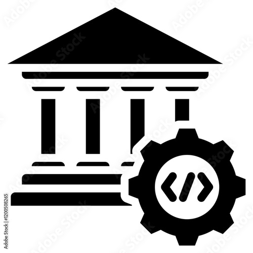 Information Technology Governance Glyph Icon