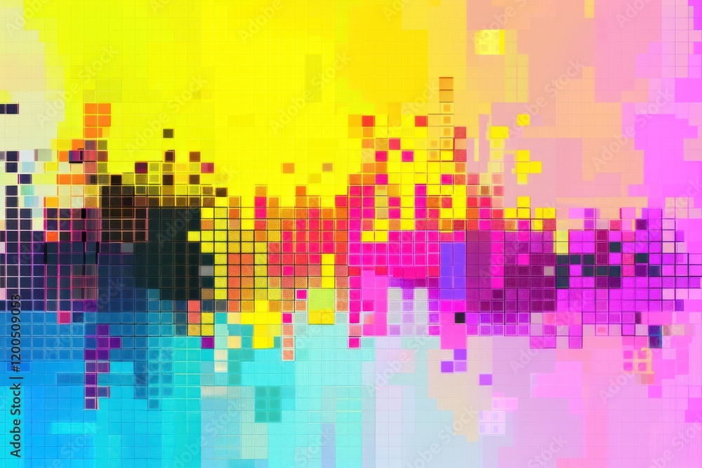 Futuristic Pixelated Rainbow Glitch Texture Background for Cyberpunk and Retro Game Design Futuristic Pixelated Rainbow Glitch Texture Background for Cyberpunk and Retro Game Design
