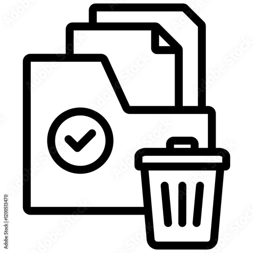 Data Erasure Outline Icon