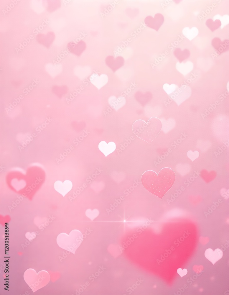 Delicate Pink Hearts Background for Valentine's Day Delicate Pink Hearts Background for Valentine's Day