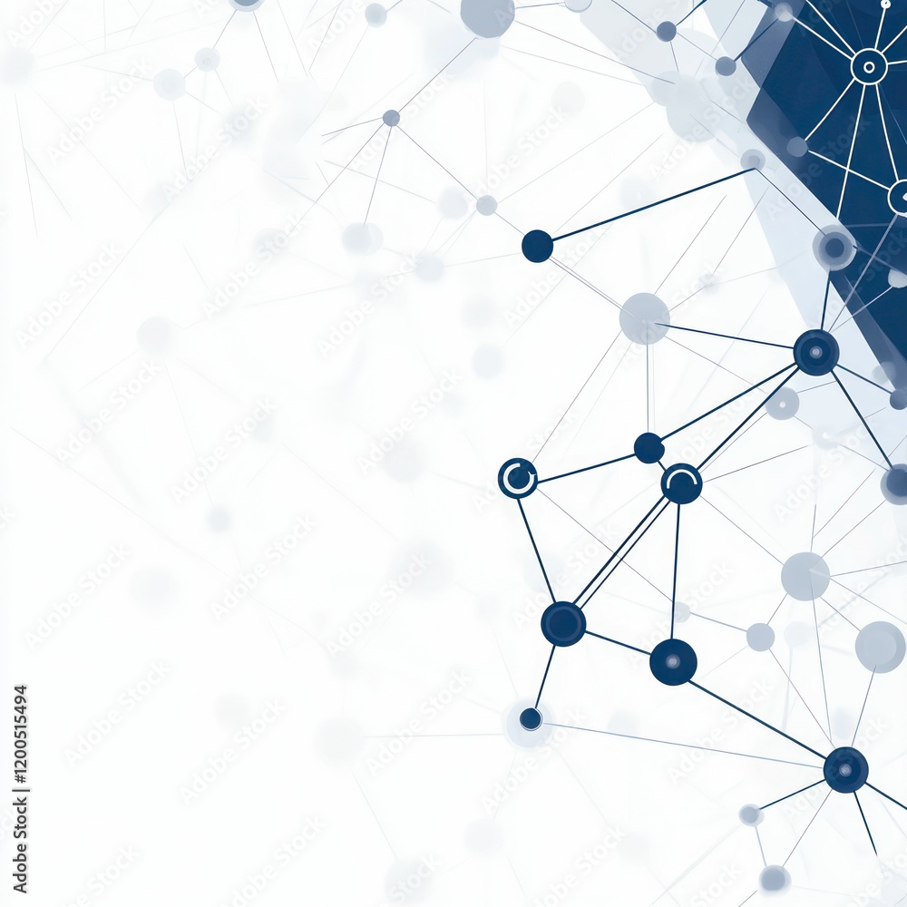 a futuristic network pattern with interconnected dots and lines, symbolizing digital communication and technology, on a white and blue gradient a futuristic network pattern with interconnected dots and lines, symbolizing digital communication and technology, on a white and blue gradient