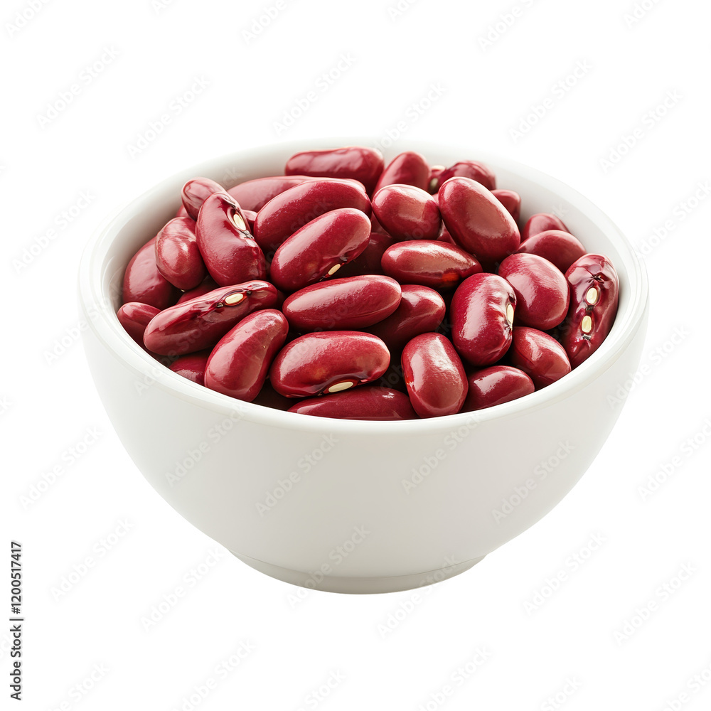 Fresh red beans in a transparent bowl on a clean transparent background ready for cooking or meal preparation, Red beans in transparent bowl isolated on transparent background Fresh red beans in a transparent bowl on a clean transparent background ready for cooking or meal preparation, Red beans in transparent bowl isolated on transparent background