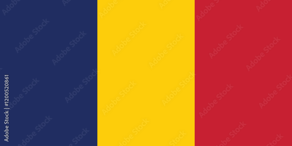 Fototapeta premium Chad National Flag