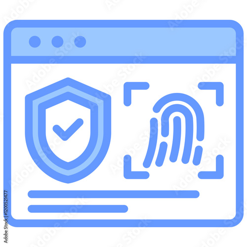 Biometric Blue Icon