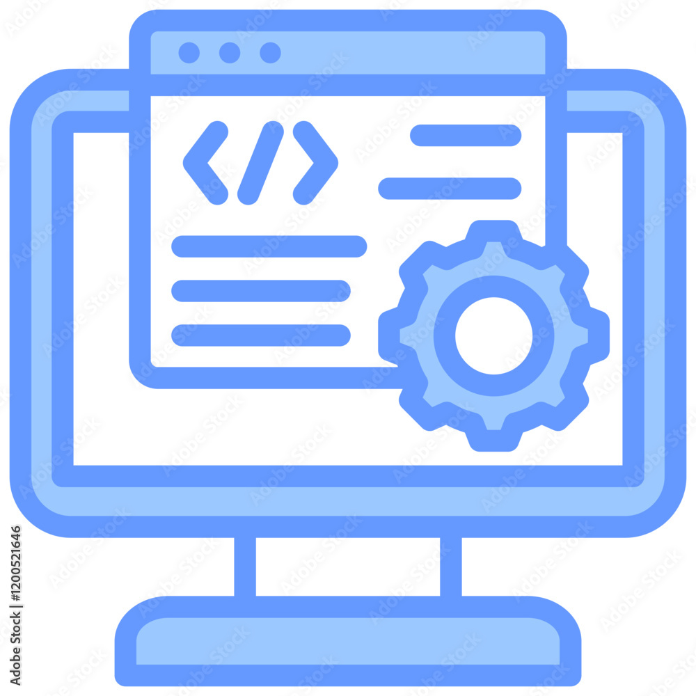 Software Development Blue Icon Software Development Blue Icon