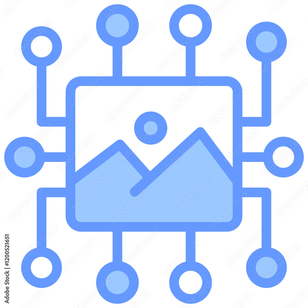 Digital Imaging Blue Icon Digital Imaging Blue Icon