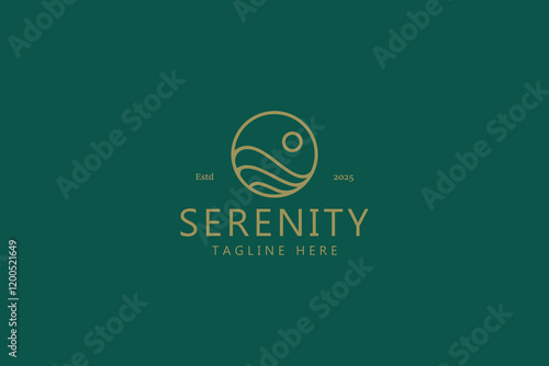 Elegant Modern Logo Symbolizes Tranquility, Serenity and Freshness