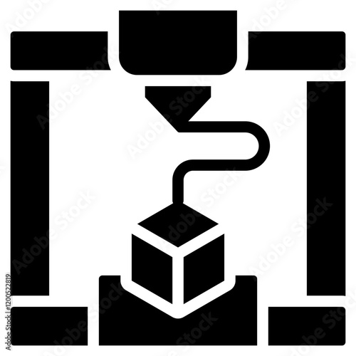 3D Printing Glyph Icon