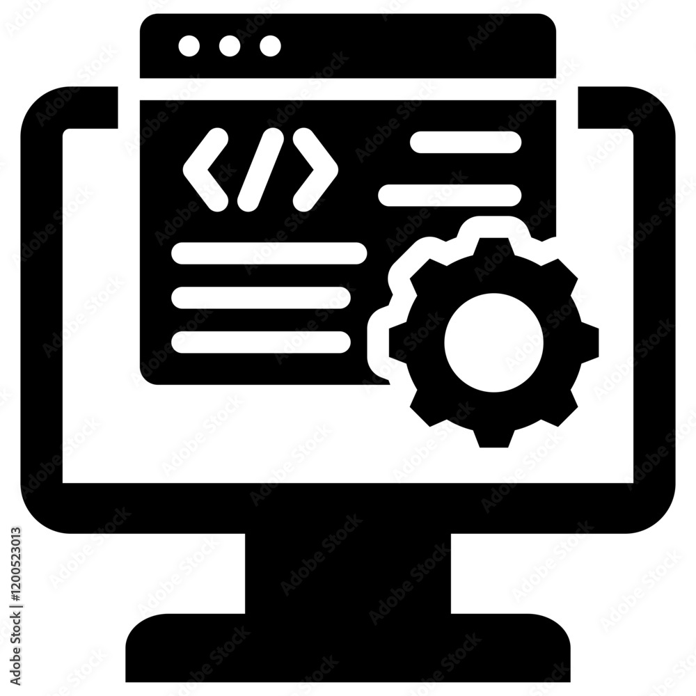 Software Development Glyph Icon Software Development Glyph Icon