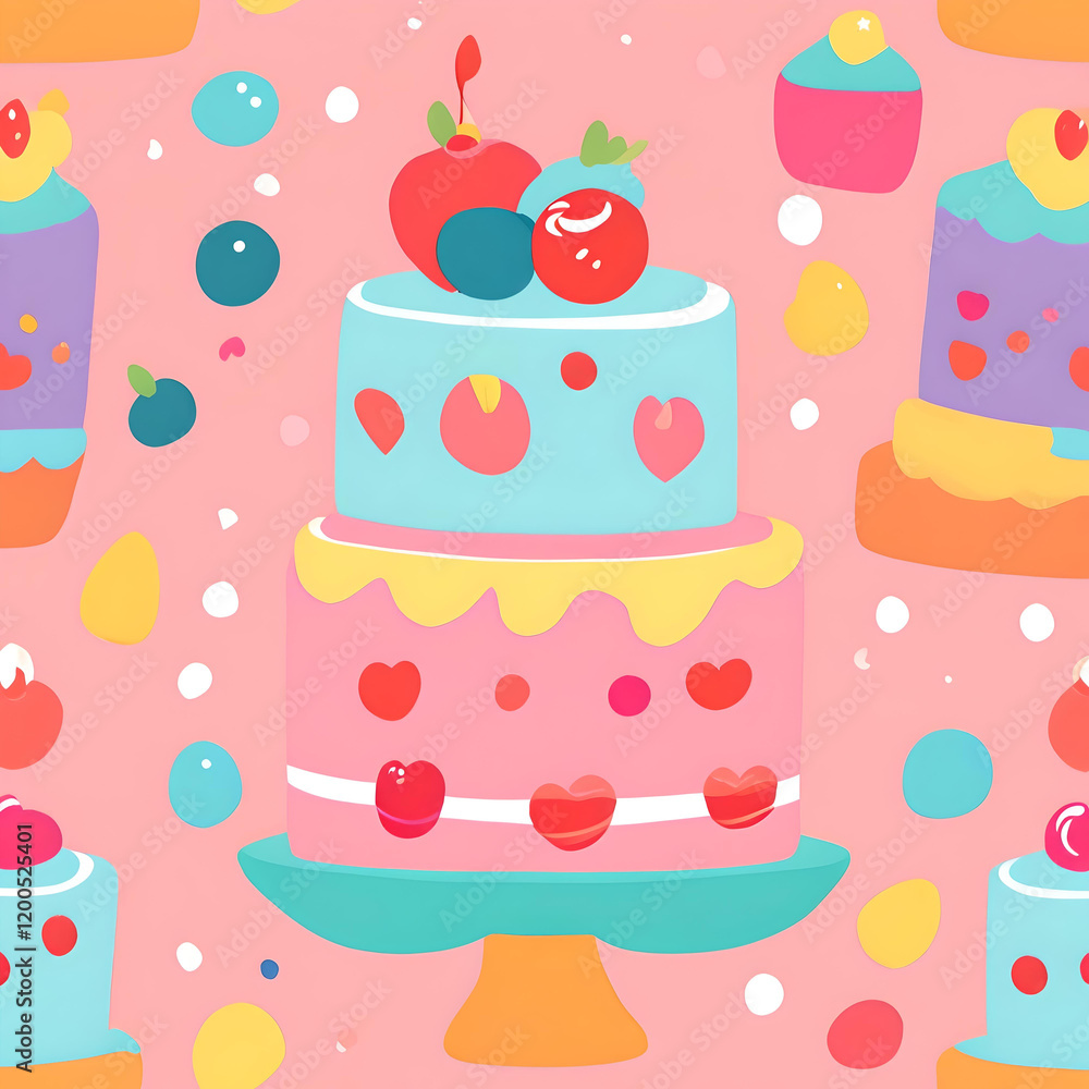 cute cake pattern background cute cake pattern background