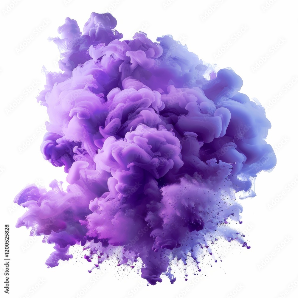 Obraz premium A bold smoke explosion, amethyst purple and lavender