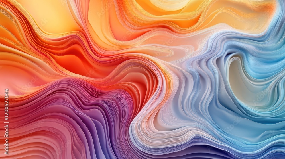 Abstract Colorful Waves: A Symphony of Hues Abstract Colorful Waves: A Symphony of Hues