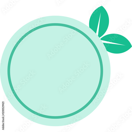Green quote box with leave vector