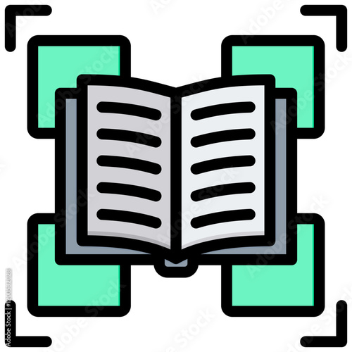 Ensemble Learning Outline Color Icon