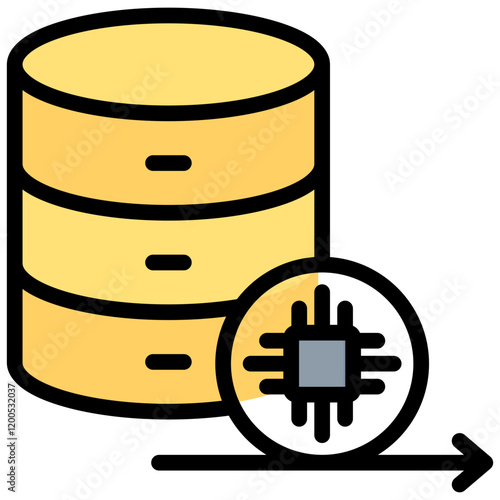 Data Fusion Outline Color Icon