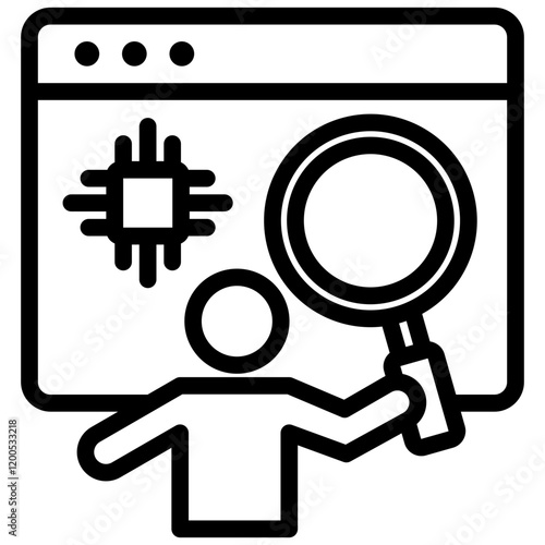 Ai Research Scientist Outline Icon