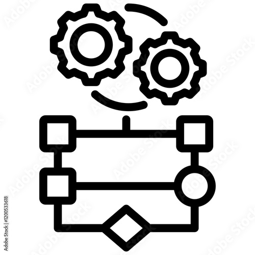 Evolutionary Algorithm Outline Icon
