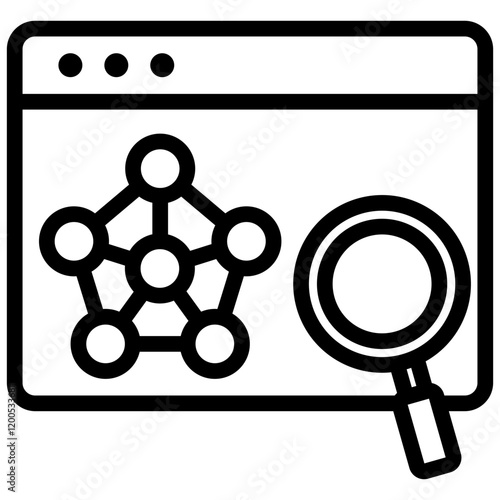 Heuristic Search Outline Icon
