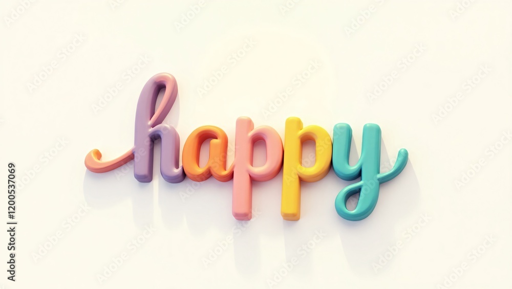 3d happy word 3d happy word