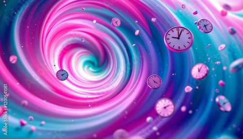 Abstract Time Vortex with Clocks