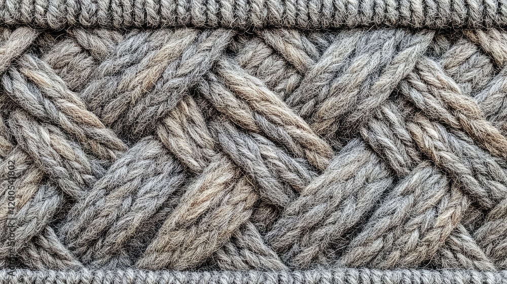 Grey and beige cable knit texture. Ideal for textile background Grey and beige cable knit texture. Ideal for textile background