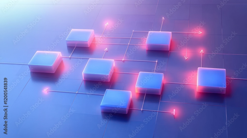 3D Flowchart Design for Business Workflow and Process Management 3D Flowchart Design for Business Workflow and Process Management