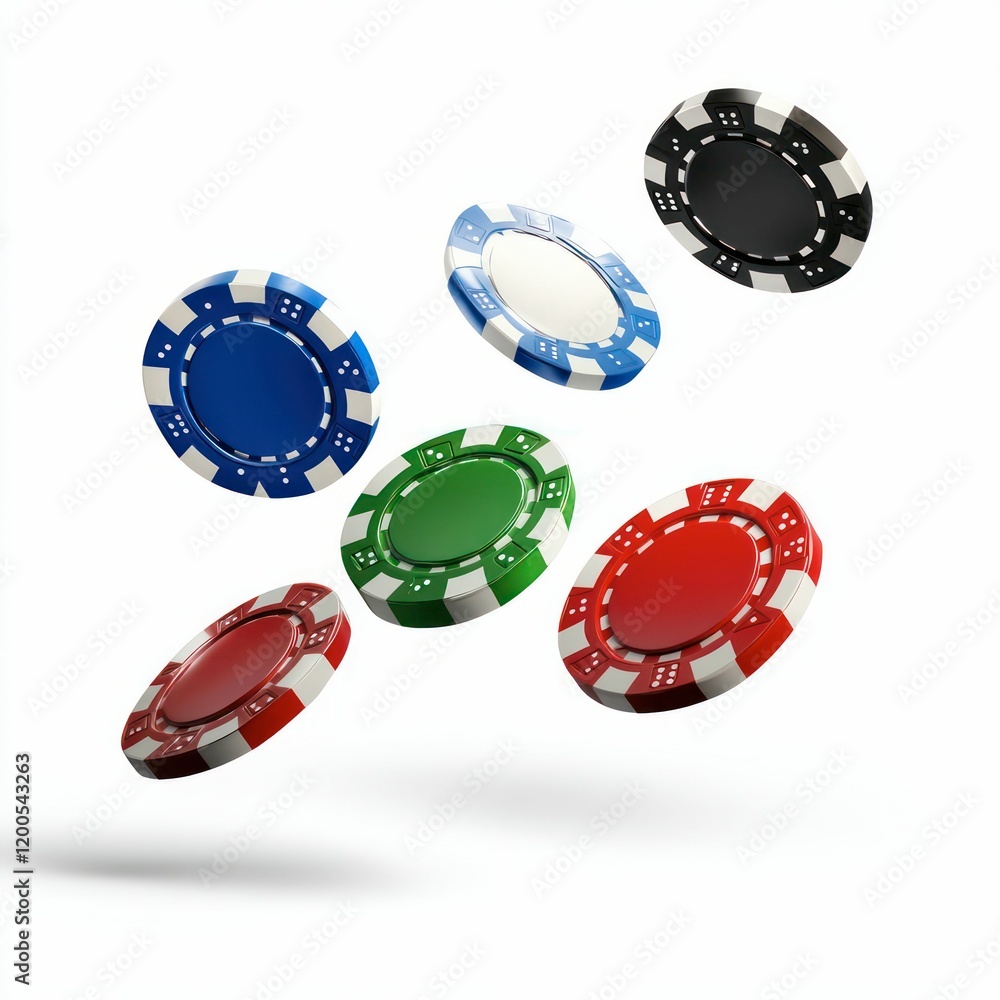 floating colorful poker chips in red, black, and blue, symbolizing gambling, gaming, and casino entertainment with dynamic motion. floating colorful poker chips in red, black, and blue, symbolizing gambling, gaming, and casino entertainment with dynamic motion.