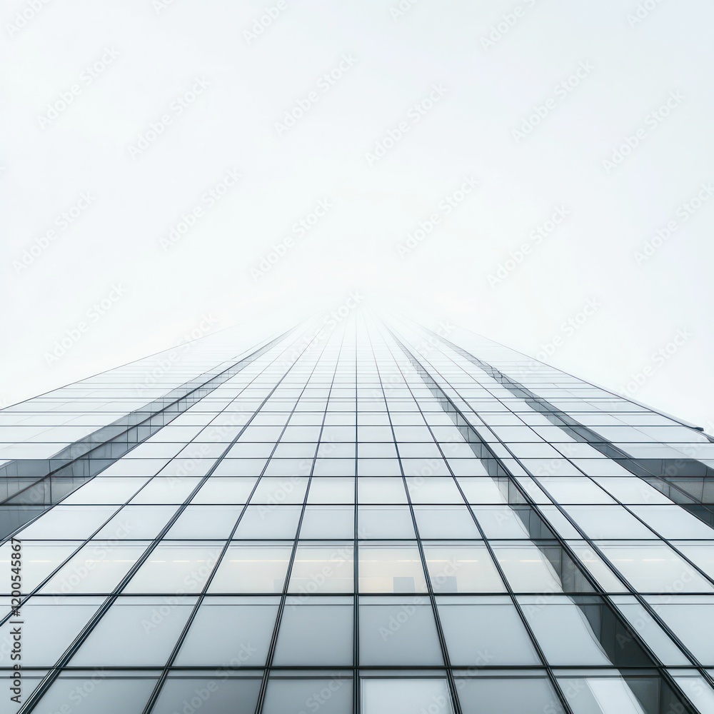 modern minimalist building with grid windows, clean lines, light facade, clear blue sky background, and urban architectural design. modern minimalist building with grid windows, clean lines, light facade, clear blue sky background, and urban architectural design.