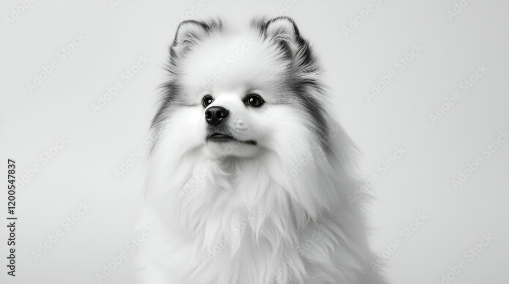 Fototapeta premium white pomeranian puppy