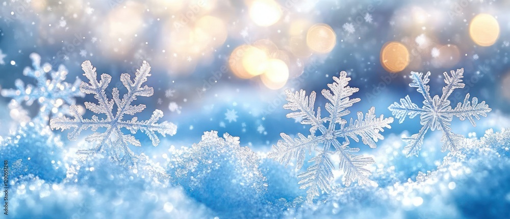Winter Snowflakes Winter Landscape Blue Bokeh Abstract Light Natural Snowdrift Macro Snow Christmas Winter Snowflakes Winter Landscape Blue Bokeh Abstract Light Natural Snowdrift Macro Snow Christmas